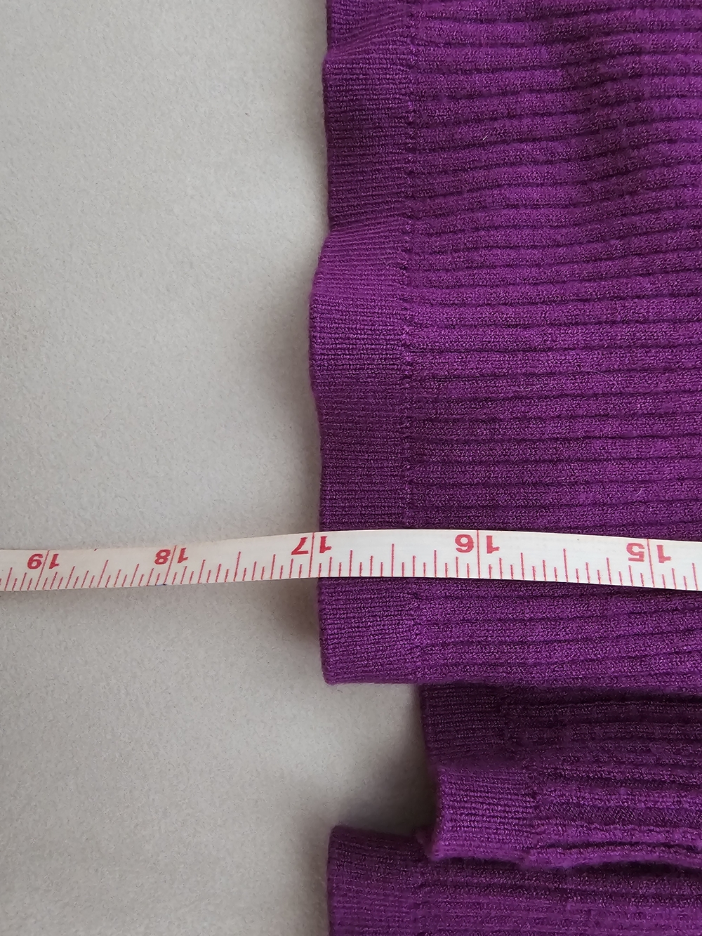 Wilfred Purple Ribbed V-Neck Single-Button Cardigan - Picture 5 of 6
